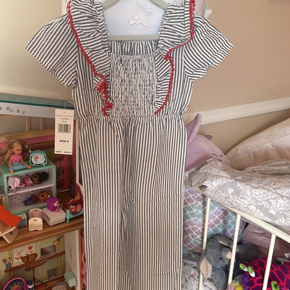 French Connection Girls size 4 blue striped romper NWT & BEAUTIFUL! - Picture 5 of 6